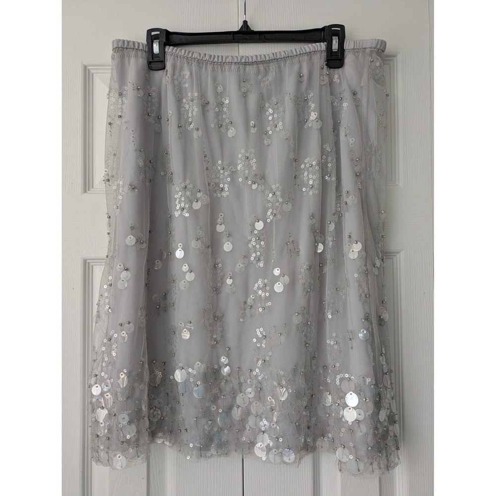J. Crew Silver Sequin Skirt NWT